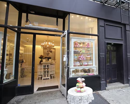 Modern boutique storefront with glass display windows